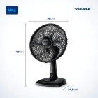 Ventilador De Mesa 30cm Super Power Mondial Preto 6 Pás
