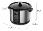 Panela Elétrica Electrolux Vapor Arroz 1,8L 10 xícaras Capacidade 4 funções pré-programadas Timer Panela Removível Antiaderente Tampa Vidro ECC20 inox por Rita Lobo
