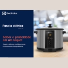 Panela Elétrica Electrolux Vapor Arroz 1,8L 10 xícaras Capacidade 4 funções pré-programadas Timer Panela Removível Antiaderente Tampa Vidro ECC20 inox por Rita Lobo