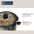 Panela Elétrica Electrolux Vapor Arroz 1,8L 10 xícaras Capacidade 4 funções pré-programadas Timer Panela Removível Antiaderente Tampa Vidro ECC20 inox por Rita Lobo