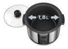 Panela Elétrica Electrolux Vapor Arroz 1,8L 10 xícaras Capacidade 4 funções pré-programadas Timer Panela Removível Antiaderente Tampa Vidro ECC20 inox por Rita Lobo