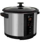 Panela Elétrica Electrolux Vapor Arroz 1,8L 10 xícaras Capacidade 4 funções pré-programadas Timer Panela Removível Antiaderente Tampa Vidro ECC20 inox
