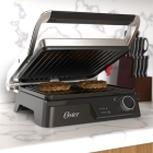 Grill Elétrico Multiuso Ogrl610 Inox 2 Em 1 Oster Preto/prata