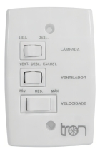 Ventilador Tramontana Branco 3 Pás Transparentes - Tron
