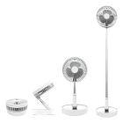 Ventilador Portátil Silencioso Dobrável 7200mah Retrátil Cor da estrutura Branco Cor das pás Branco Diâmetro 19 cm Frequência Material das pás ABS Quantidade de pás 3