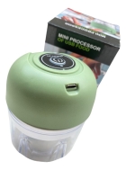 Mini Processador Alimentos Alho Elétrico Recarregável Usb Cor Verde