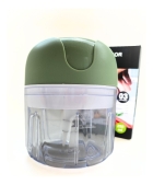 Mini Processador Alimentos Alho Elétrico Recarregável Usb Cor Verde