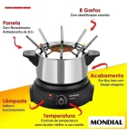 Panela De Fondue Elétrica Mondial Le Gourmet Fd02 Aço Inox Frequência 60
