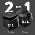 Fritadeira Elétrica Antiaderente WAP Mega Family Air Fryer 7.1 Litros 1700W