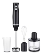 Mixer Turbo Vertical 4em1 Moedor Processador Alimentos Inox Cor Preto