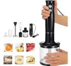 Mixer Turbo Vertical 4em1 Moedor Processador Alimentos Inox Cor Preto