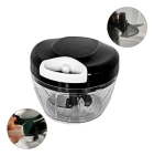 Mini Processador E Triturador De Alimentos Alho Cebola 500ml Cor Preto