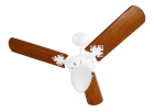 Ventilador De Teto New Delta Light 3 Pás Venti-delta Cor da estrutura Branco Cor das pás Mogno