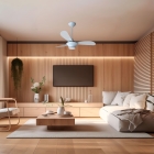 Ventilador de Teto Ventisol Mistral Inverter LED 3 Pás 90cm Branco Controle Remoto