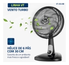 Ventilador de Mesa 30cm Turbo, Mondial, 60W - VT-30-NB