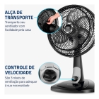 Ventilador de Mesa 30cm Turbo, Mondial, 60W - VT-30-NB