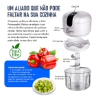 Mini Triturador Processador De Alimentos 250ml 3 Lâminas Acrilico Elétrico Usb Potente Cebola Legumes Alho Bqn branco