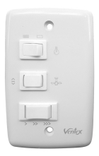 Ventilador De Teto Ventex Valen Led 3 Pás Preto Mogno