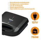 Sanduicheira Grill Elétrica Antiaderente Preto Sumay