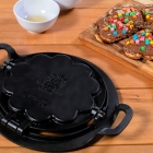 Forma Wafer Ferro Fundido Fogão A Lenha 24cm Cor Preto 0