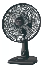 Ventilador de Mesa Turbo 30cm Maxi Power 6 Pás Silencioso Preto e Cinza 3 Velocidades Inclinável Potente Mondial