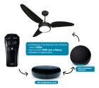Ventilador De Teto Preto Led 6500k + Controle Beltempo Diâmetro 1.05 m Material das pás Plástico Quantidade de pás 3