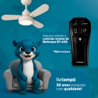 Ventilador de Teto Lustre Borda Infinita Pás MDF LED Branco 6500K Beltempo Mira