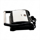 Sanduicheira e Grill Elétrica 800W Lanches Dupla Antiaderente Grelhados Amvox Ams 800 Inox