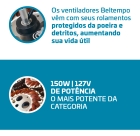 Ventilador De Teto Resistente A Maresia Pás De Policarbonato Branco/Transparente Led 3000k Maris Beltempo