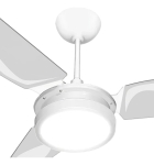 Ventilador De Teto Resistente A Maresia Pás De Policarbonato Branco/Transparente Led 3000k Maris Beltempo