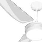 Ventilador De Teto Resistente A Maresia Pás De Policarbonato Branco/Transparente Led 3000k Maris Beltempo