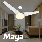 Ventilador Teto Branco Led 3000k + Controle Beltempo Diâmetro 1.17 m Material das pás MDF Quantidade de pás 3