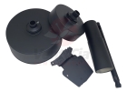 Ventilador de teto Venti-Delta Vintage 25 94-1728 com 4 pás de Madeira mogno estrutura preto-fosco, 1.24m de diâmetro 60 Hz