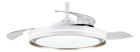 Ventilador Dourado Pás Retrátil Controle Remoto Led 3 Cores Estrutura Branco Pás Transparente Diâmetro 39.5 Cm Frequência 50 Hz/60 Hz Material Das Pás Acrílico
