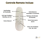 Ventilador Dourado Pás Retrátil Controle Remoto Led 3 Cores Estrutura Branco Pás Transparente Diâmetro 39.5 Cm Frequência 50 Hz/60 Hz Material Das Pás Acrílico