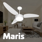 Ventilador De Teto Branco Led 6500k + Controle Beltempo Pás Branca Diâmetro 1.05 m Frequência 60Hz Material das pás Plástico Quantidade de pás 3