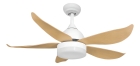 Ventilador De Teto Selene 5 Pás Inverter Estrutura Branco Pás Marrom Diâmetro 1042 Mm Frequência 50 Hz Material Das Pás Plástico
