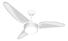 Ventilador Teto Branco/transparente Led 6500k Beltempo Estrutura Branco Pás Trasparente Diâmetro 1.05 m Frequência 60Hz Material das pás Policarbonato Quantidade de pás 3