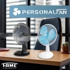 Ventilador De Mesa E Parede Personal Fan 20w Fame 18cm Branco E Azul