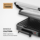Sanduicheira Master Press Duo 180 Pg-01-180 1000w Preto/inox Mondial Cor Preto