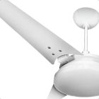 Ventilador de Teto Lustre Borda Infinita Pás MDF LED Branco 6500K Beltempo Mira