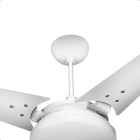 Ventilador de Teto Lustre Borda Infinita Pás MDF LED Branco 6500K Beltempo Mira