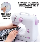Máquina De Costura Reta ImportWay 12 Pontos Doméstica IWMC-505 Portátil Branco