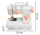 Mini Máquina De Costura Reta ImportWay Portátil - Branco 2 Velocidades