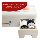 Mini Máquina De Costura Reta ImportWay Portátil - Branco 2 Velocidades