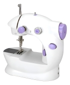 Mini Máquina De Costura Reta Lanmax Lmd-202 Portátil Branca Cor Branco