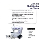 Mini Máquina De Costura Reta Lanmax Lmd-202 Portátil Branca Cor Branco