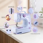 Mini máquina de costura reta Lanmax portátil - branco