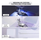 Mini máquina de costura reta Lanmax portátil - branco