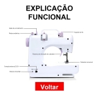 Mini máquina de costura reta Lanmax portátil - branco